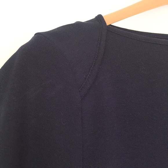 Navy 1/4 Sleeve Top - Picture 2 of 4